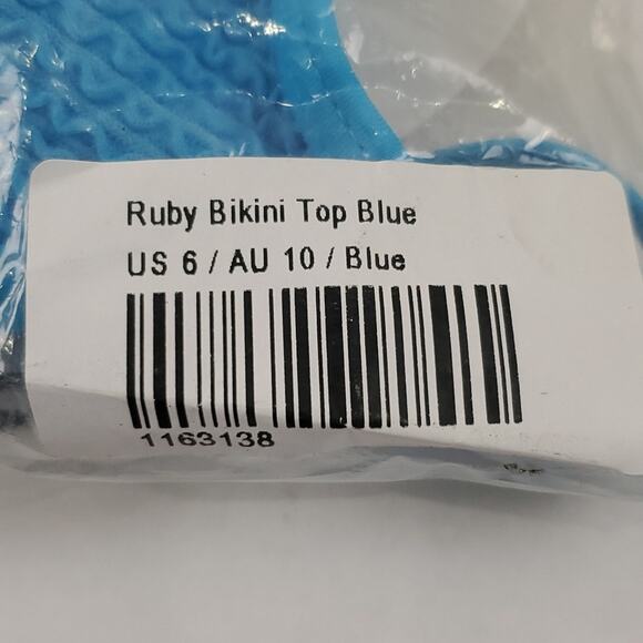 Princess Polly Women's Blue Ruby Bikini Top Size 6 - Picture 9 of 11